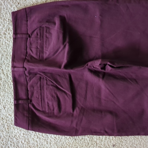 Talbots Chatham Burgundy Side Zip Straight Leg Pants Size 8 Petite - Picture 6 of 7